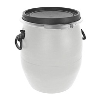 Бочка пластиковая 48 л с хомутом белая в Красноярске