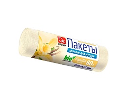 Мешки для мусора 60 л, ароматизированные, Ваниль, бежевые, в рулоне 20 шт., ПНД, 9 мкм, 650х550 мм, GRIFON Aroma, 101-023 V в Красноярске