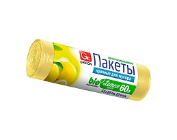 Мешки для мусора 60 л, ароматизированные, Лимон, желтые, в рулоне 20 шт., ПНД, 9 мкм, 650х550 мм, GRIFON Aroma, 101-023 Li в Красноярске