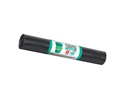 Мешки для мусора 160 л, черные, в рулоне 10 шт., ПВД, 25 мкм, 1100х800 мм, GRIFON, 101-031 в Красноярске