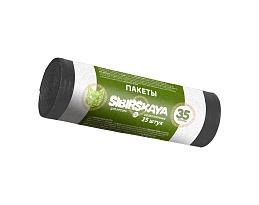Мешки для мусора 30 л, черные, в рулоне 25 шт., ПНД, 7 мкм, 580х480 мм, SIBIRSKAYA, 101-003 S в Красноярске