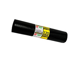Мешки для мусора 120 л, черные, в рулоне 25 шт., ПВД, 40 мкм, 1100х700 мм, GRIFON, 101-019 в Красноярске
