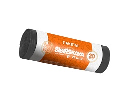 Мешки для мусора 20 л, черные, в рулоне 25 шт., ПНД, 6 мкм, 420х450 мм, SIBIRSKAYA, 101-001 S в Красноярске
