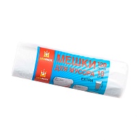 Мешки для мусора 120 л, белые, рулон 10 шт., ПНД, 12 мкм, 1100х690 мм, Эконом, МЭ2622 (МНЭ 120-10б) в Красноярске