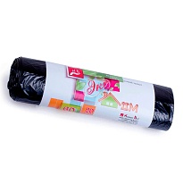 Мешки для мусора 60 л, черные, в рулоне 20 шт., ПНД, 7 мкм, 700х600 мм, Концепция Быта ЭкоДом, 601349 в Красноярске