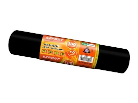 Мешки для мусора 180 л, ароматизированные, черные, в рулоне 10 шт., ПВД, 80 мкм, 1100х930 мм, EXPORT, exp18010142 в Красноярске