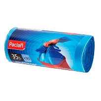 Мешки для мусора 35 л, с ушками, синие, в рулоне 30 шт., ПНД, 10,5 мкм, 640х500 мм, PACLAN Multitop, 600819 в Красноярске