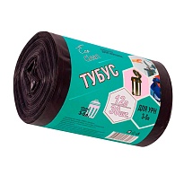 Мешки для мусора 12 л, черные, в рулоне 30 шт., ПНД, 6 мкм, 550х320 мм, Концепция Быта Tubus, 604936 в Красноярске