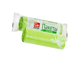 Мешки для мусора 120 л, биоразлагаемые, на втулке, зеленые, в рулоне 10 шт., ПНД, 18 мкм, 1100х700 мм, GRIFON Bio, 100-120 в Красноярске